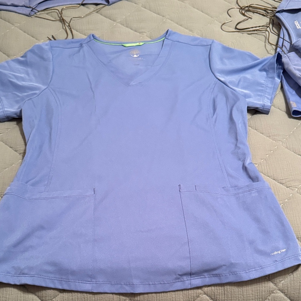 HH Works Women's Ceil Blue Scrub Top